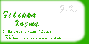 filippa kozma business card